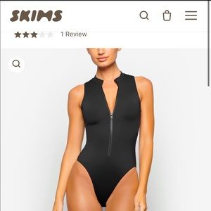 SKIMS SWIM one piece size large in color onyx